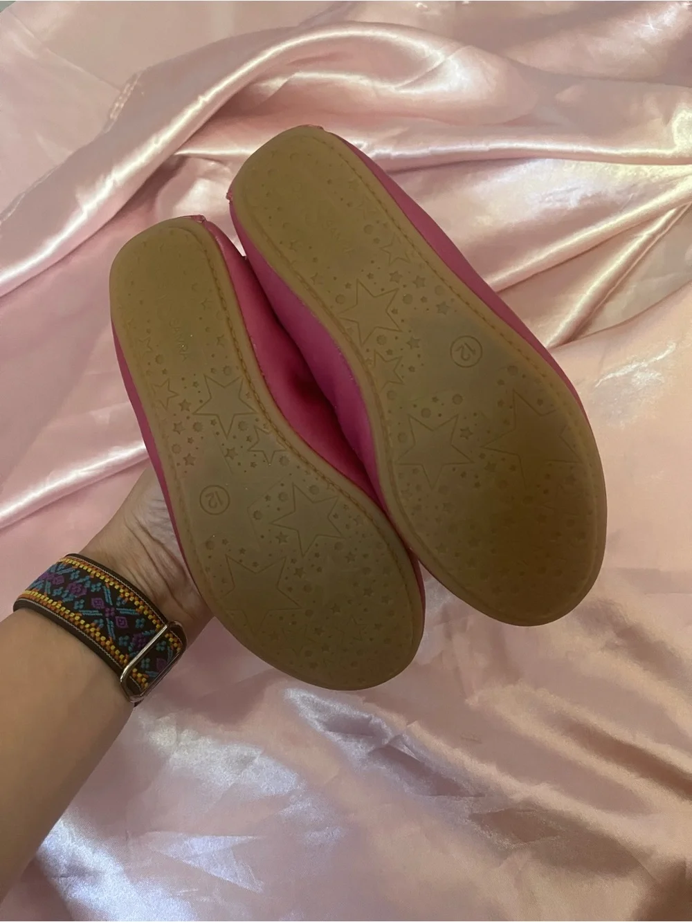 Yosi Samra Hot Pink Ballet Flats with Ankle Bow